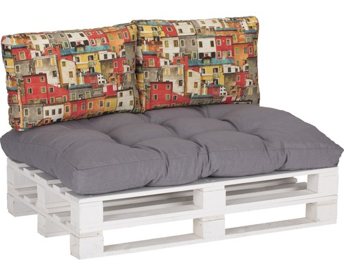 Palletkussenset bruin grijs rood