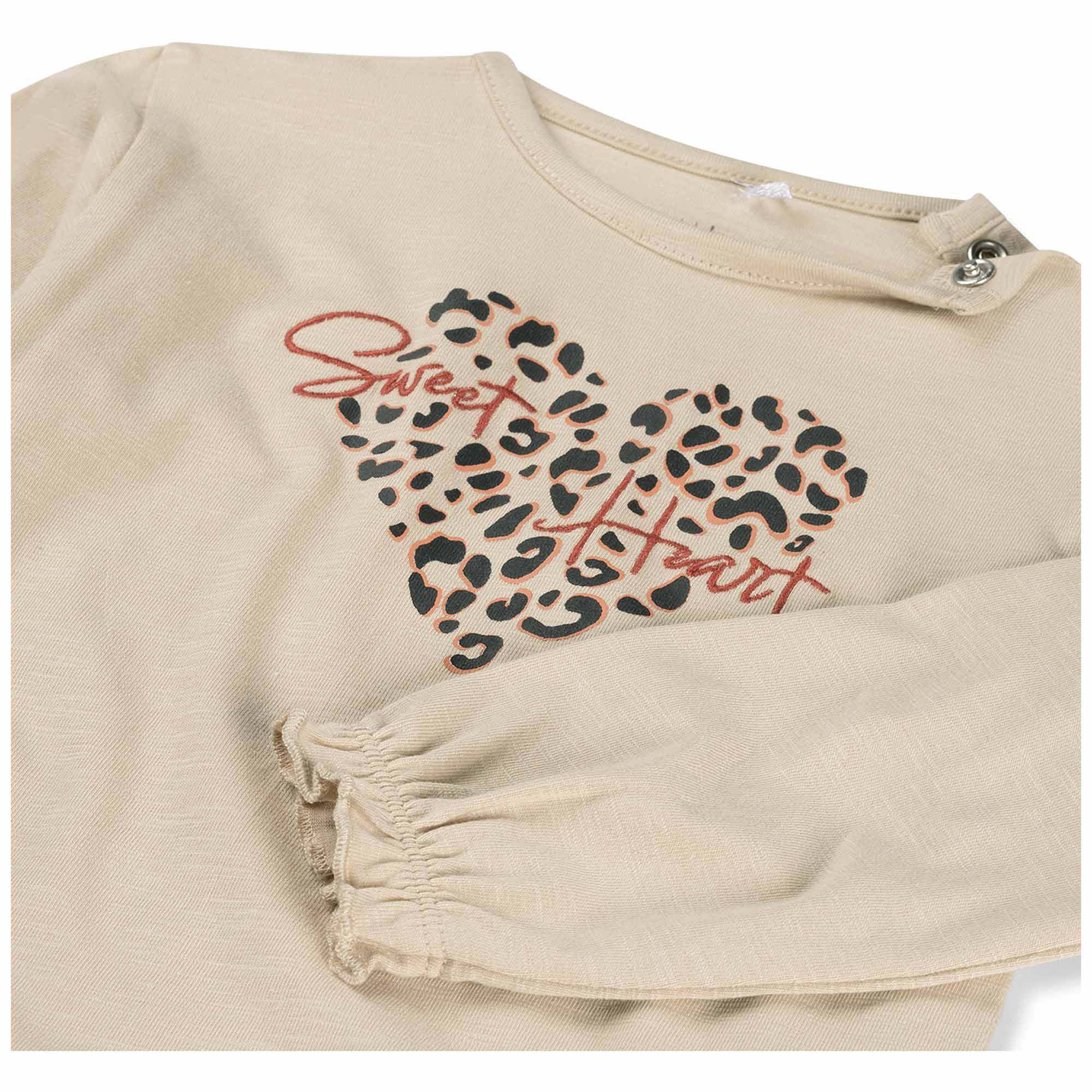 Prénatal baby shirt lange mouwen printopdruk beige