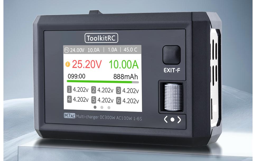 Ladegerät M7AC AC/DC 100W 1-6SUniverselles Modellbau Ladegerät für 1-6S LiPo und 1-16 Zellen NiMH Akkus