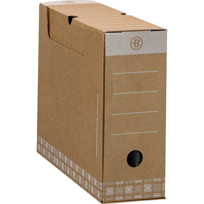 Boîte archives Carton Bruneau - Dos 10 cm - Brune