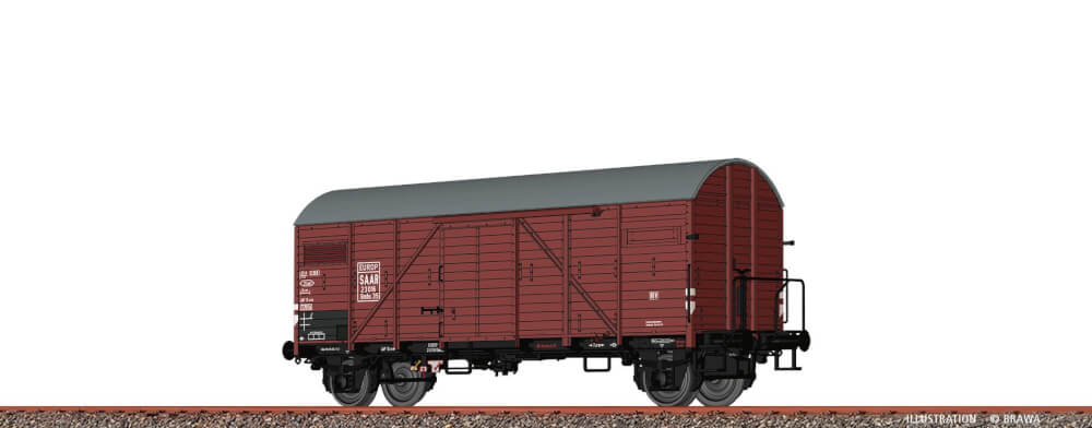 BRAWA - H0 Gedeckter Güterwagen Gmhs 35 EUROP SAAR, Epoche III