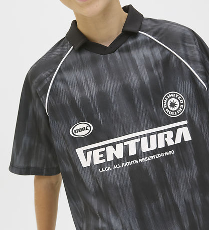 Jack & Jones Polo - JcoLido - Schwarz/Asphalt