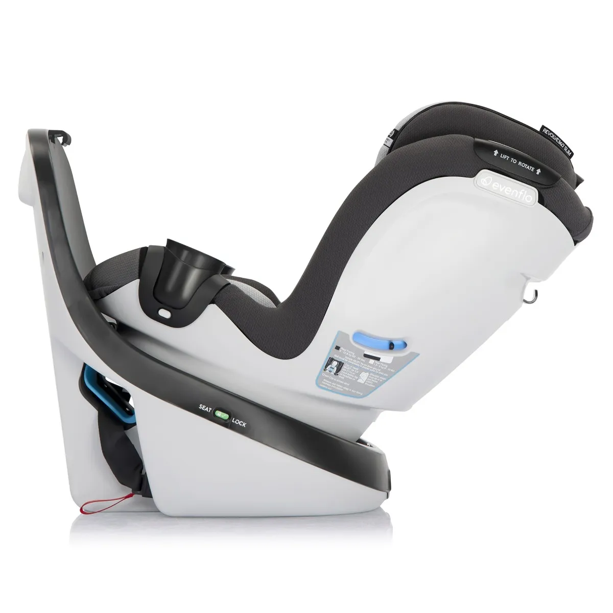 Evenflo Siège d’Auto 2-en-1 Rotatif Slim Revolve 360 GOLD avec SensorSafe - Gris Perle