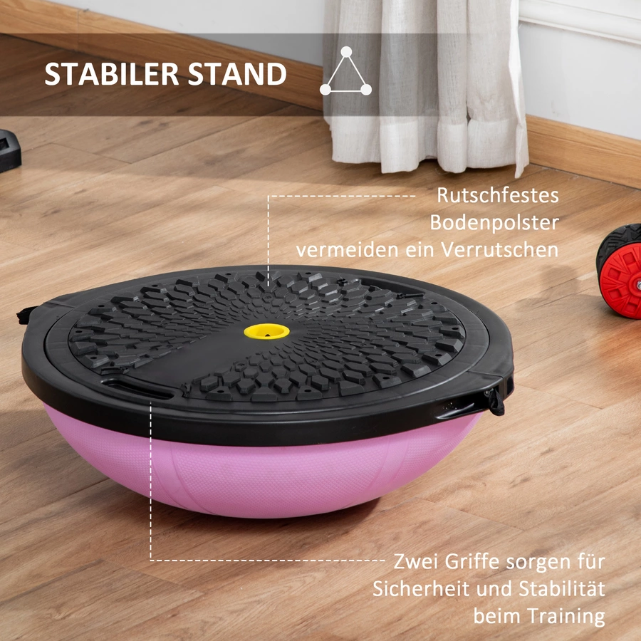 HOMCOM Balanceball mit Gummiseil violett