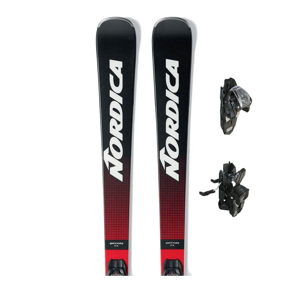 Nordica SPITFIRE CA FDT + TP2 COMPACT 10 FDT - Pack skis piste + Fixations noir/rouge/blanc