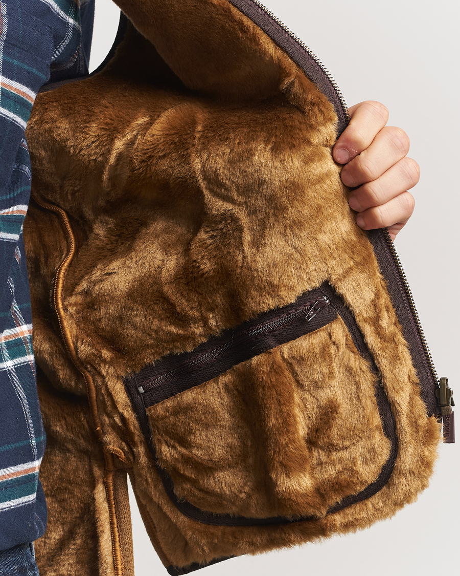 Barbour Lifestyle Warm Pile Waistcoat Zip-In Liner Brown