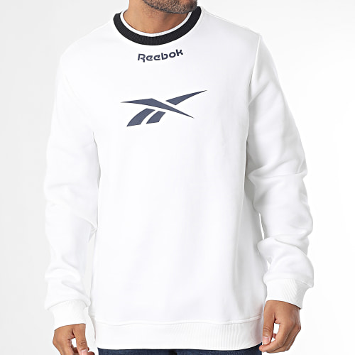 Sweat Crewneck Arch Logo Vector HS9432 Blanc