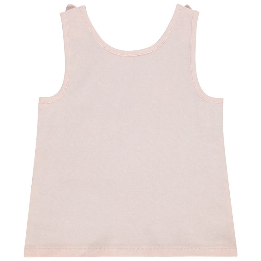 Débardeur à nœuds print fantaisie pour bébé fille - Rose