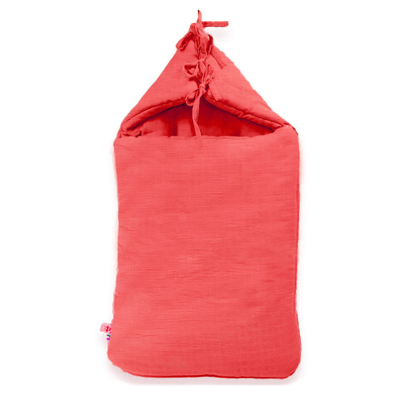 Papate Nid d'Ange en Coton Bio fraise - 75x75 cm