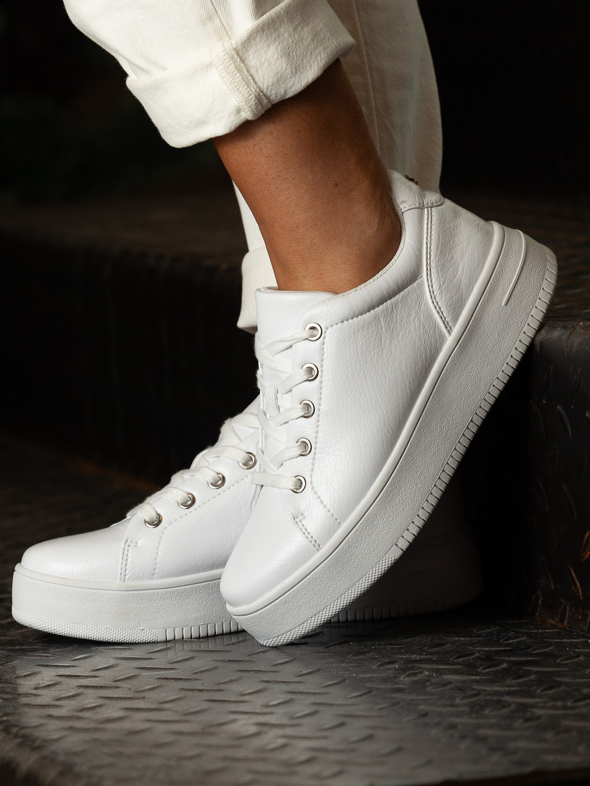 Gorbio W White - Trapes Sko