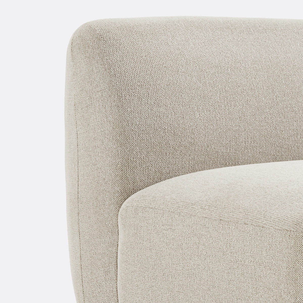 LA REDOUTE INTERIEURS<br>Cadeira lareira modular, tecido texturizado, Jaspe