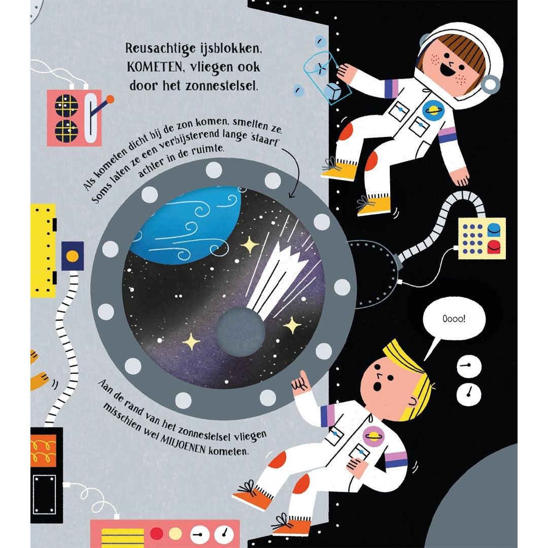 Uitgeverij usborne kartonboekje het zonnestelsel