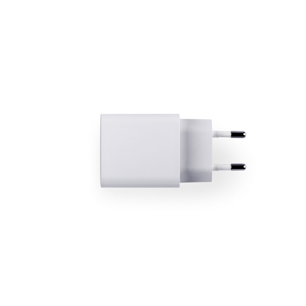 hi!dea 97186 - Adaptateur secteur avec port USB-A 18W et USB-C 20W en ABS recyclé (100 % rABS)
