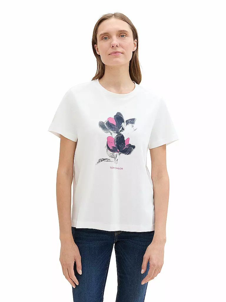 TOM TAILOR T-Shirt creme