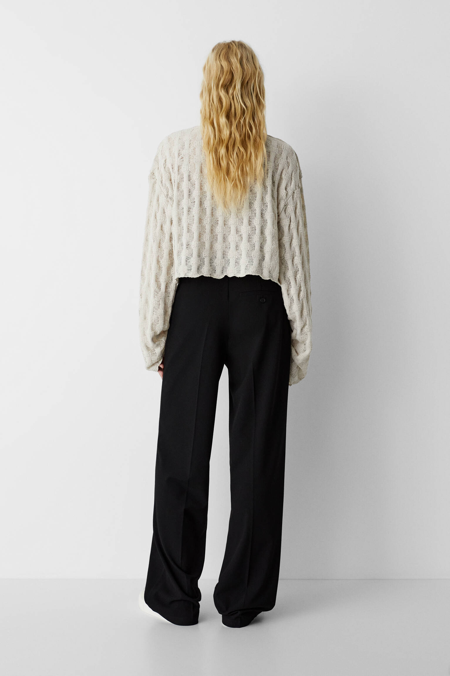 Calça social com pregas - preta