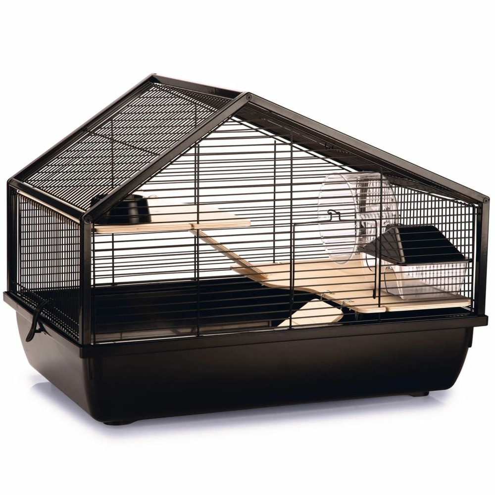 Cage pour rongeurs boas noir 58x38x43,5 cm métal