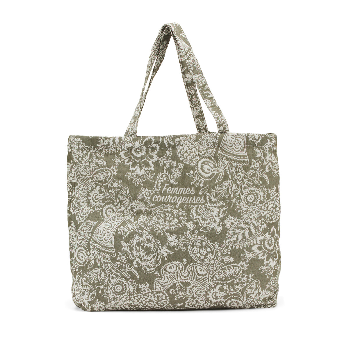 COLEÇÕES LA REDOUTE<br>Sacola tote solidária, 4ª edição cáqui + branco-sujo