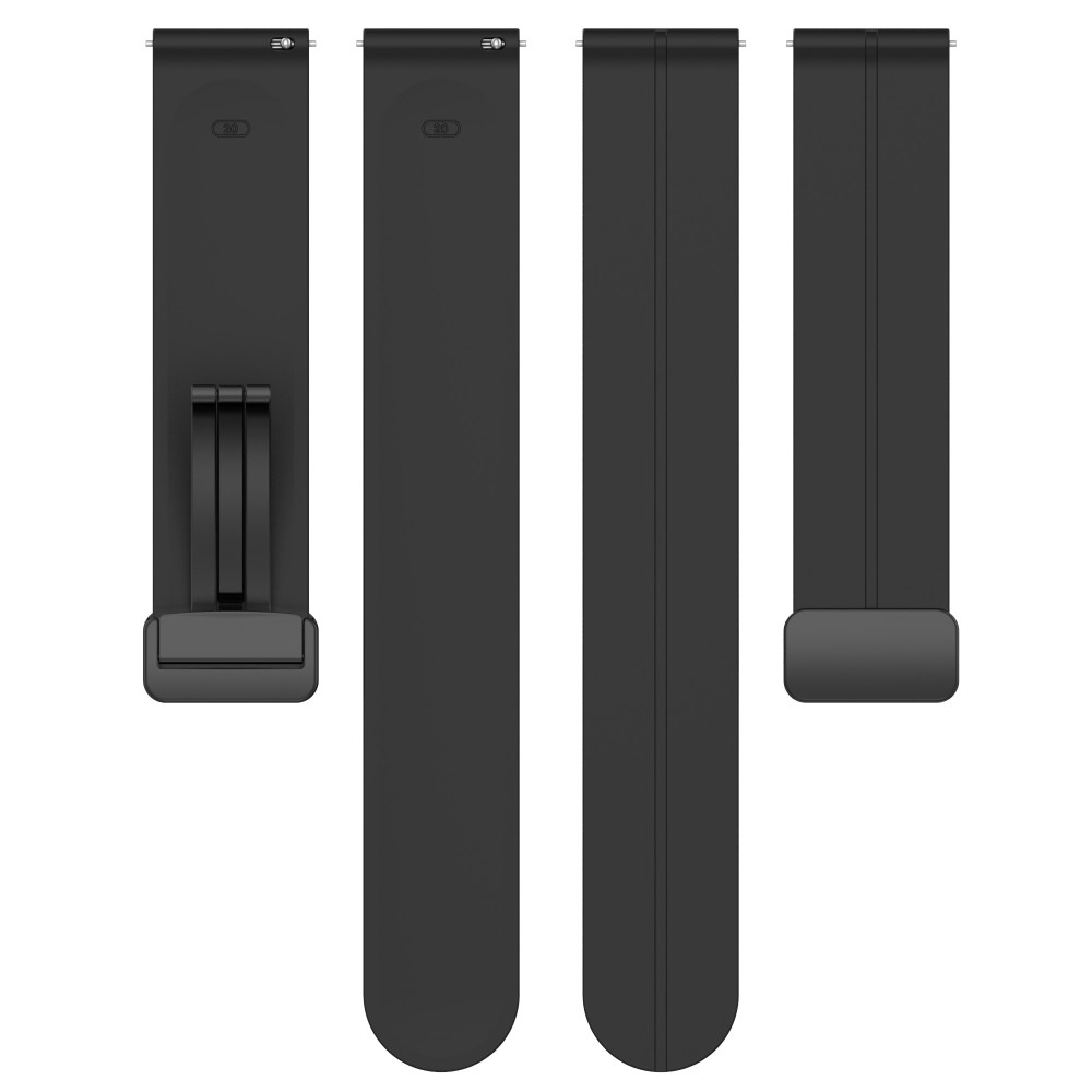 Samsung Galaxy Watch 4 (40mm) Magnet Silikon Armband Split Design (Gelenkumfang: 180 - 220mm) - Schwarz