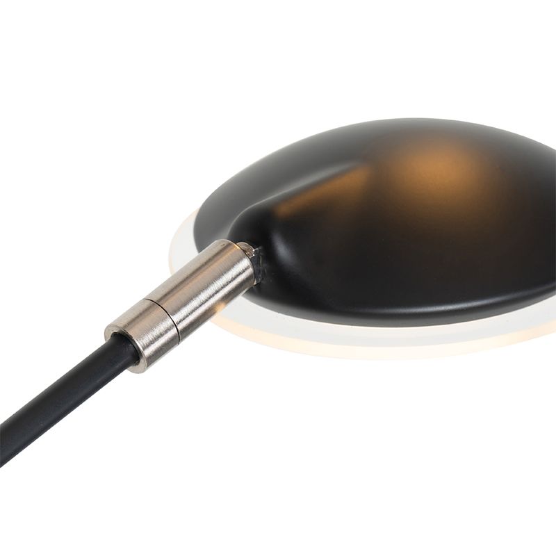 Design vloerlamp zwart incl. LED 5-lichts dimbaar - Sixties Trento