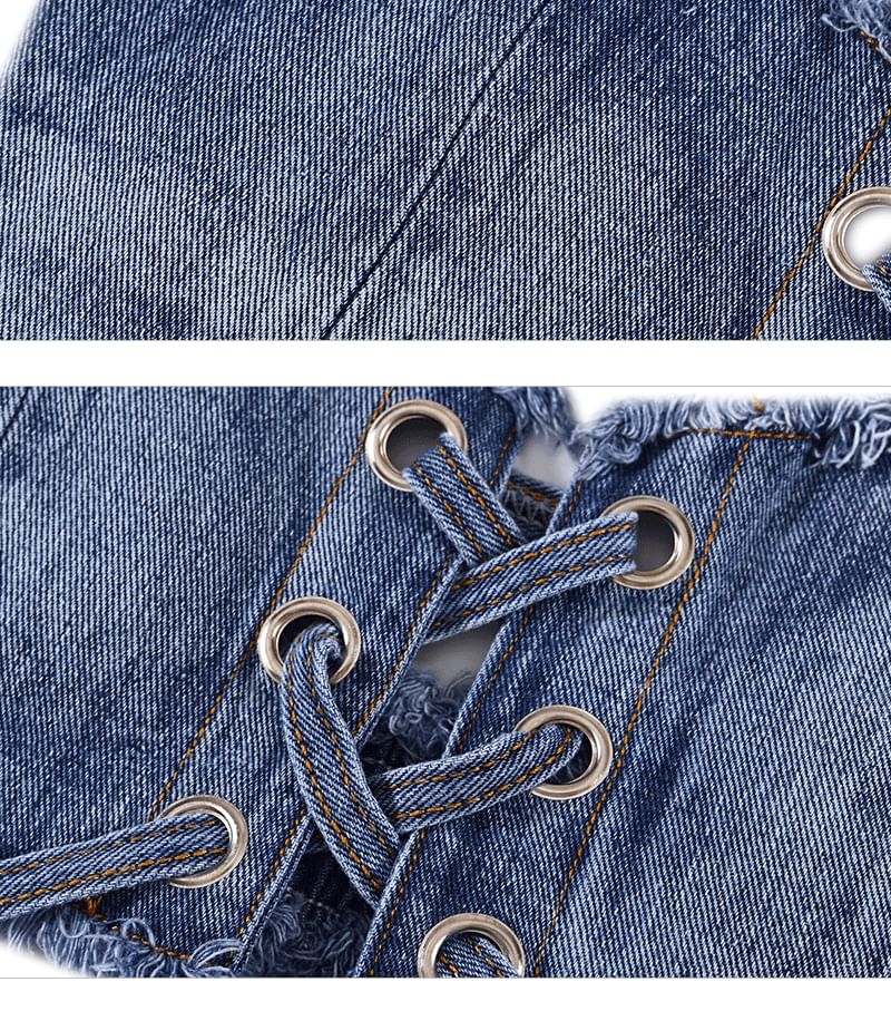 SPUCIKLEI - Gewassen denim bikiniset