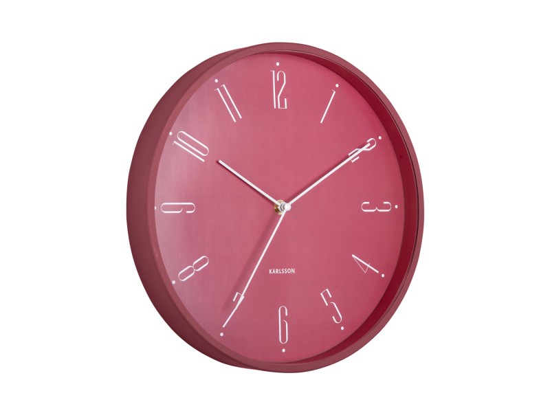 Wall Clock Regal Numbers KA5988RD Blush red