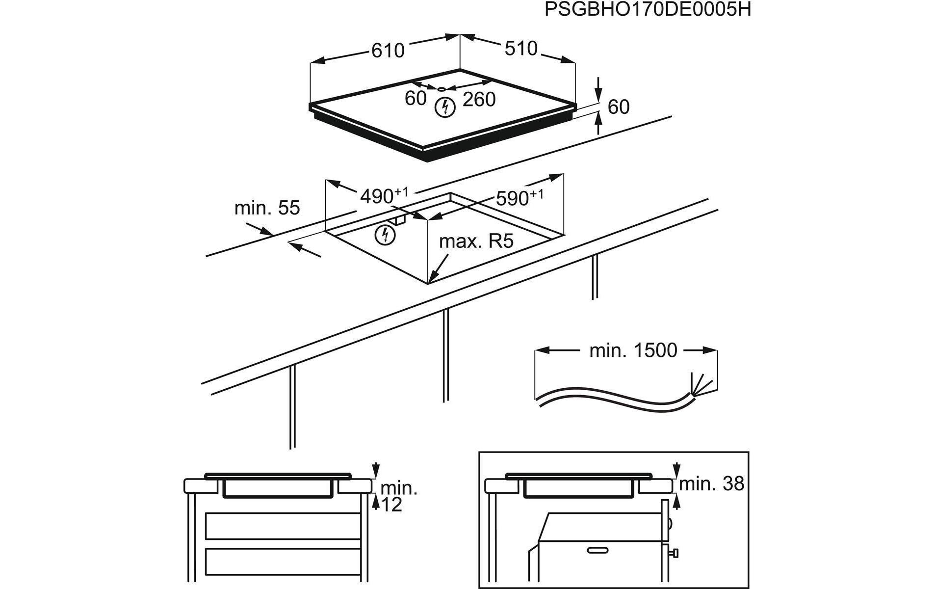 Induktionskochfeld GK58TSIPO Flächenbündig/Aufliegend<br>Induktion-Kochfeld mit 4 Herdplatten