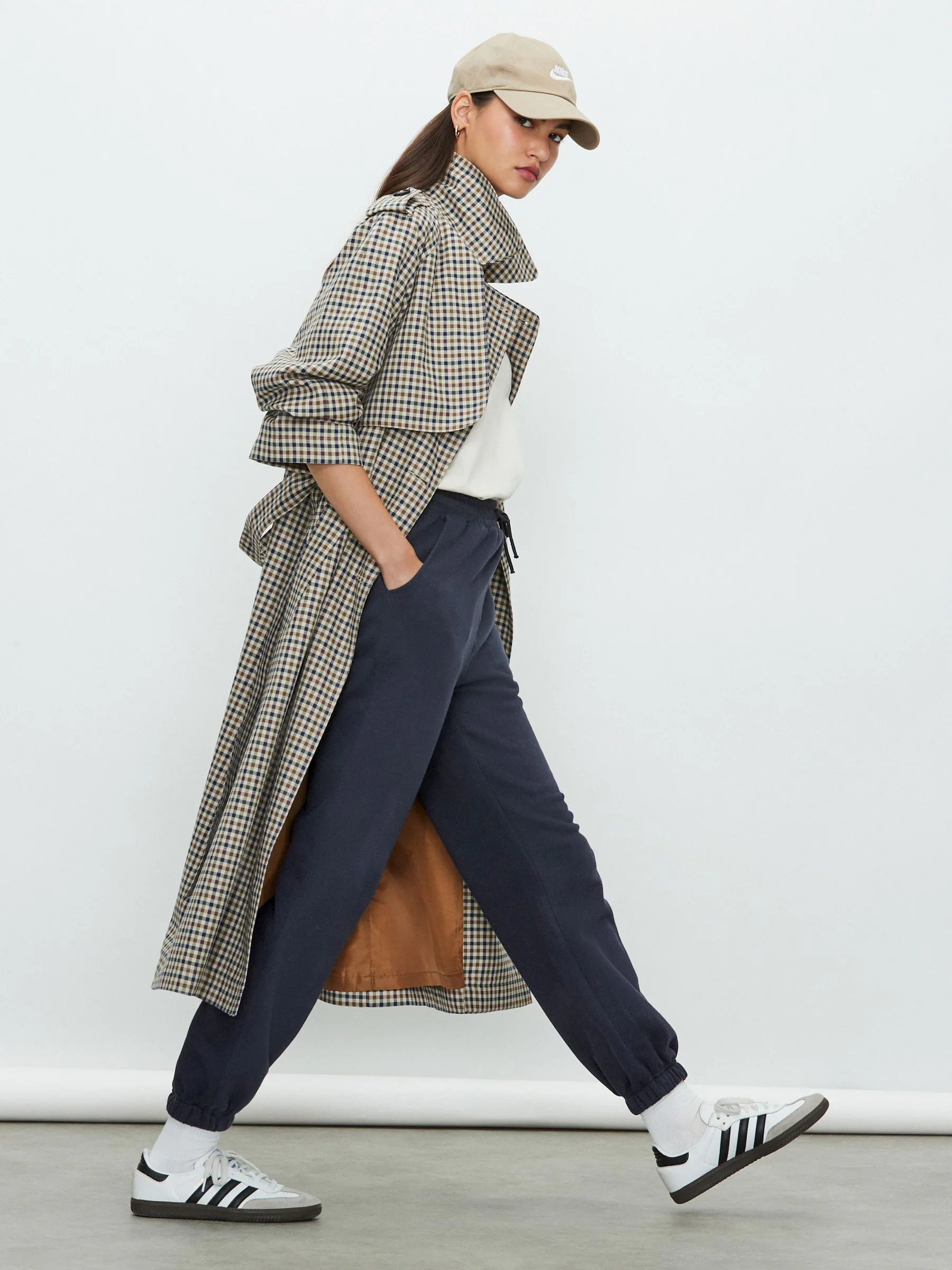 Marineblauw - Essentiële jersey joggingbroek met manchetten