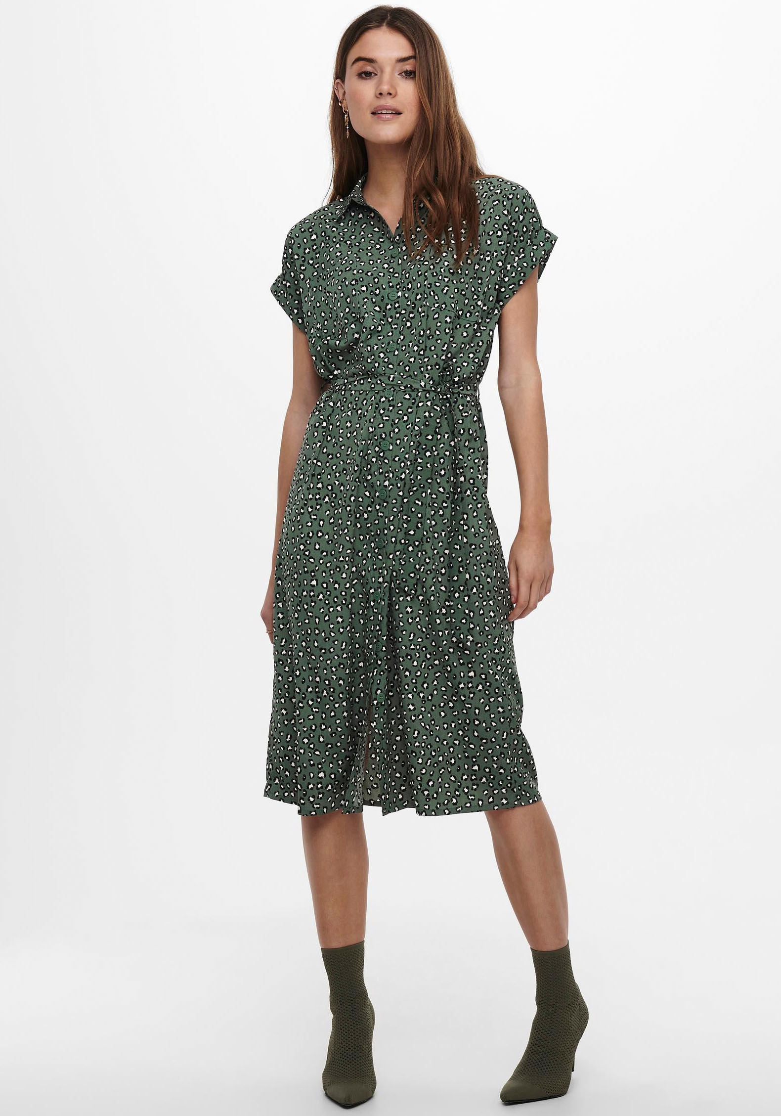 ONLY Hemdblusenkleid »ONLHANNOVER S/S SHIRT DRESS NOOS WVN« Brusttaschen Sommerkleid