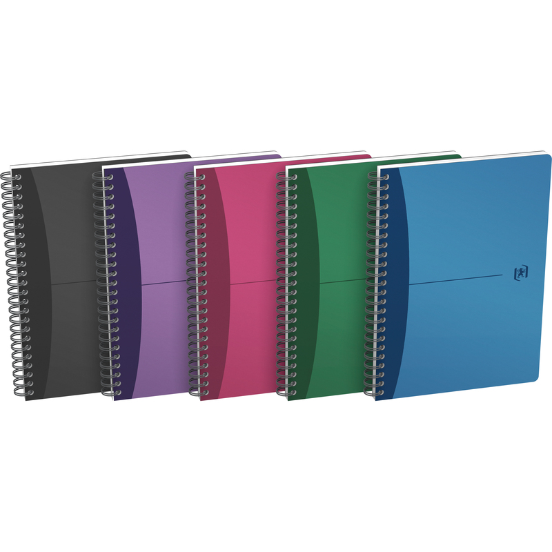 Oxford Spiralheft, A5, liniert, assortiert