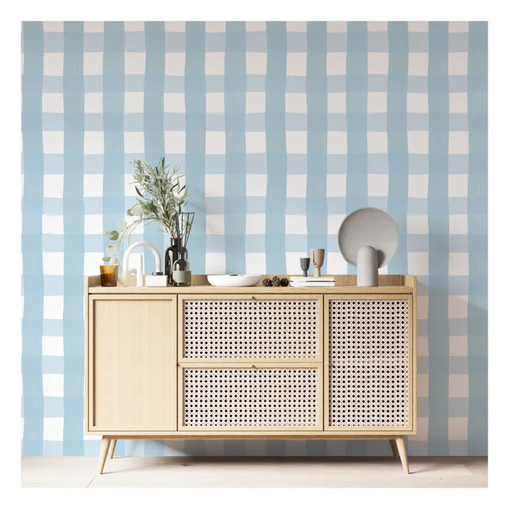 PaperMint Papier-peint Vichy | Bleu