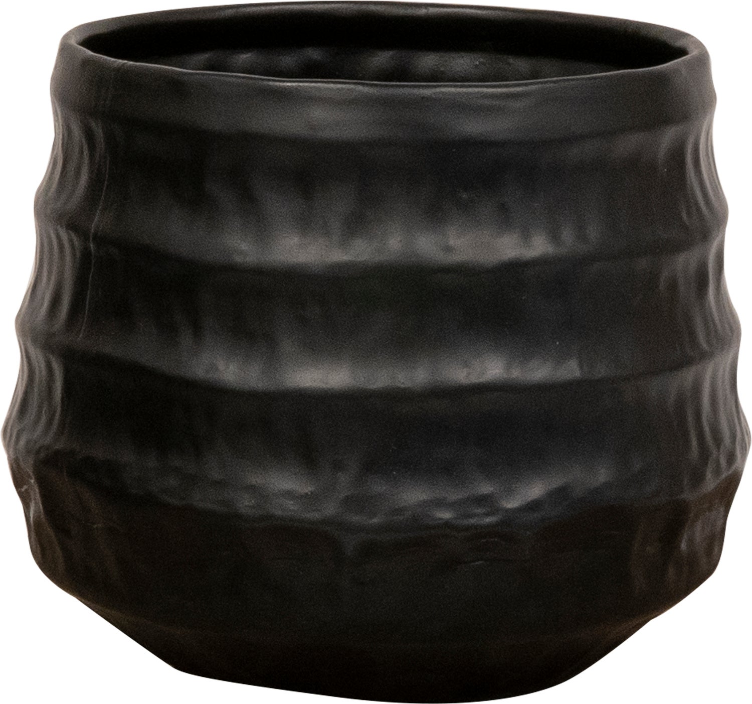 TS Collection bloempot Petra zwart D 19 H 16 cm