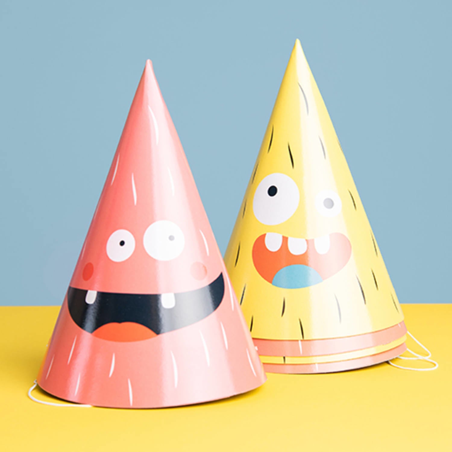 Monster Feesthoedjes Papier Bash 6st