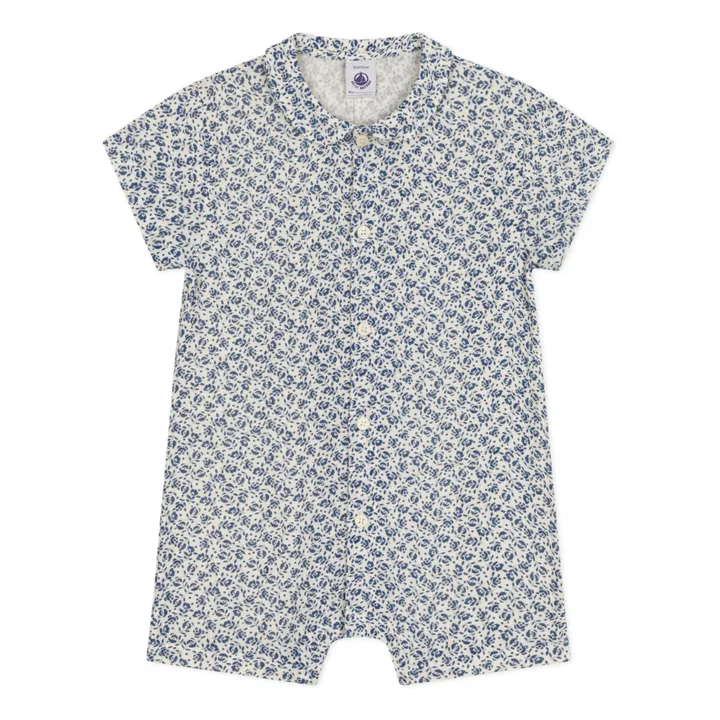 Petit Bateau Combishort Moulin Gaze de Coton | Bleu