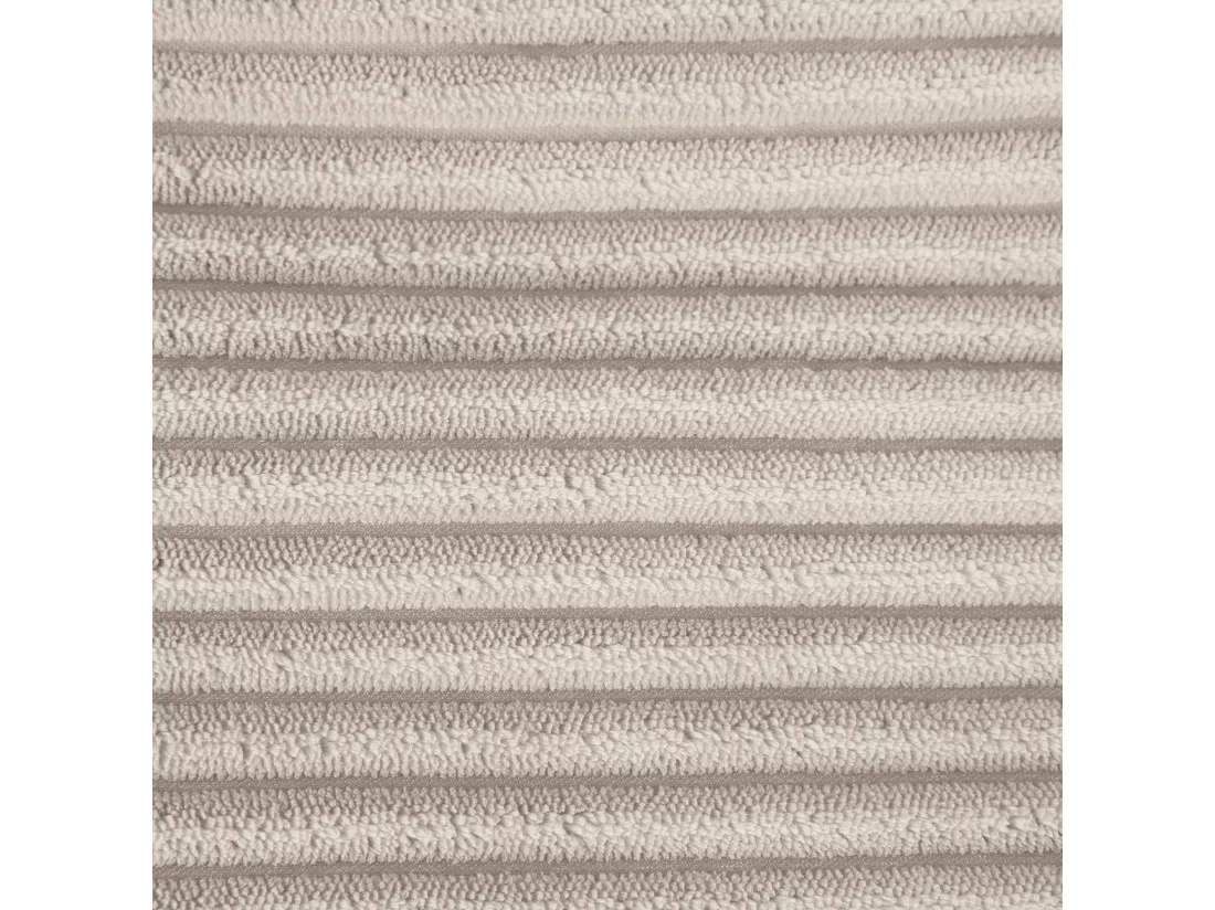 Pouf fauteuil enfant velours côtelé beige galet - MORGAN