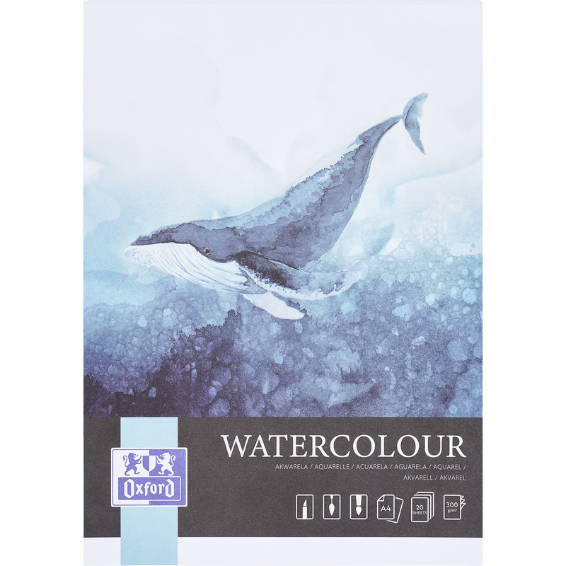 Oxford Aquarellblock Art, A4, blanco