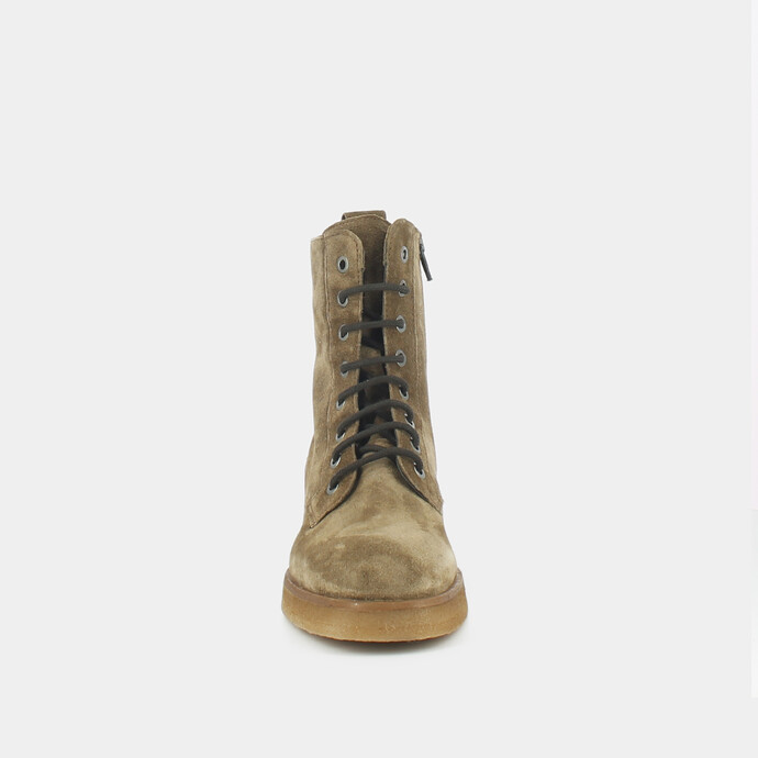 Bottines à élastiques  en croute taupe