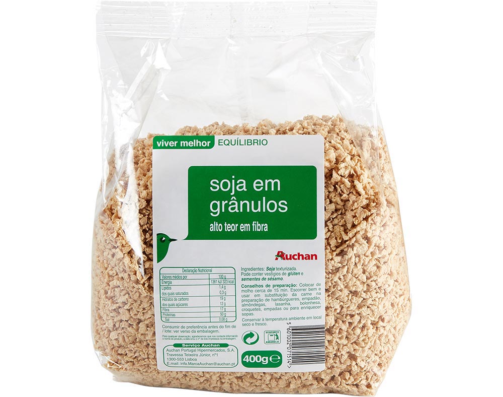 SOJA AUCHAN EQUILÍBRIO EM GRÂNULOS 400G