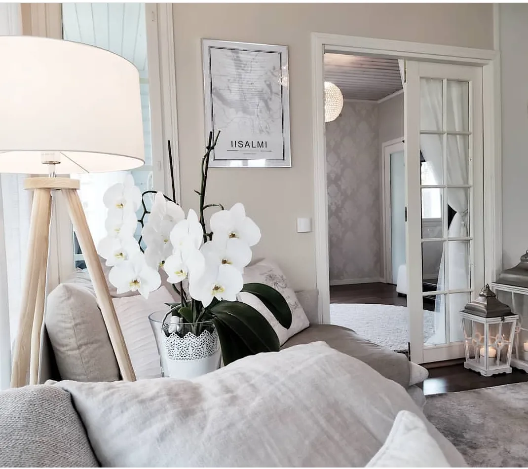 Staande lamp NITRA Eikenhout Wit