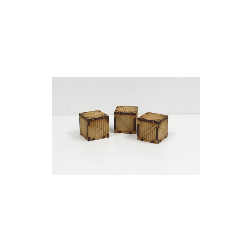3 Small Wooden Containers