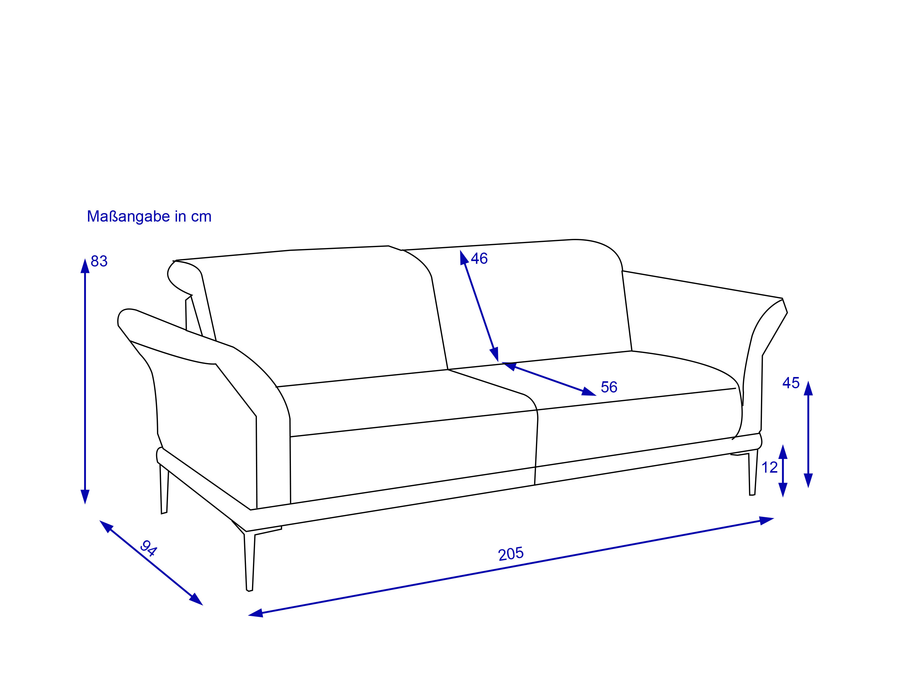Sofa 2 Sitzer MONDO LILLIA