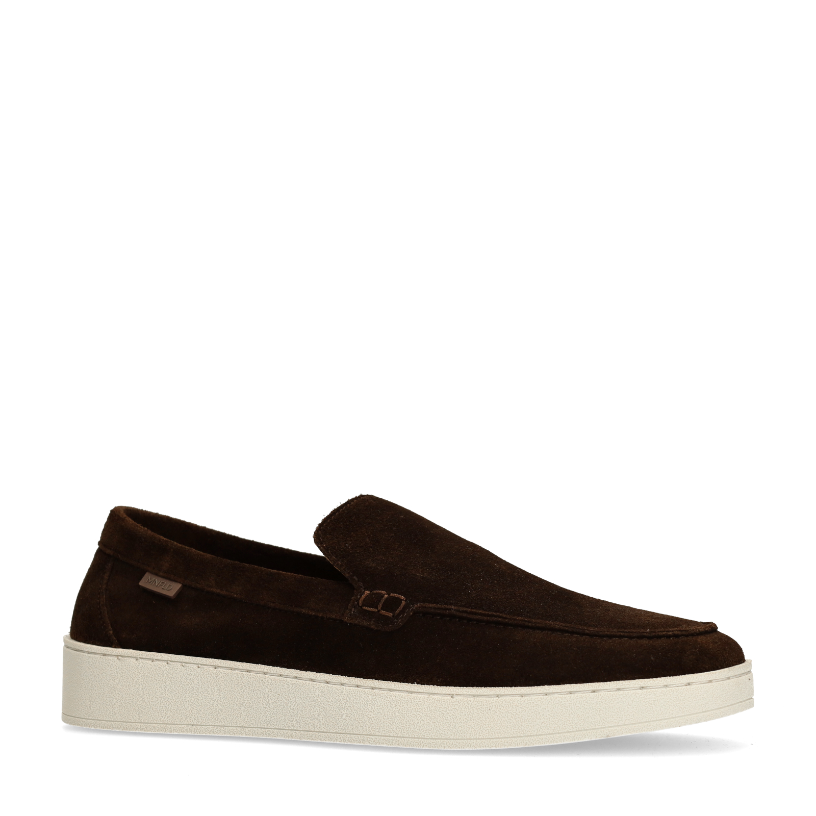 Bruine suède loafers