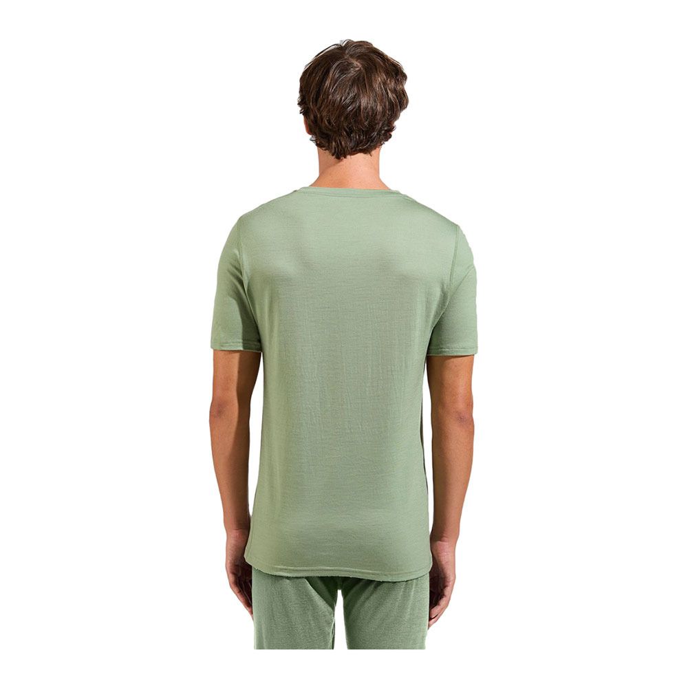 Odlo MERINO WARM - Sous-couche Homme matte green