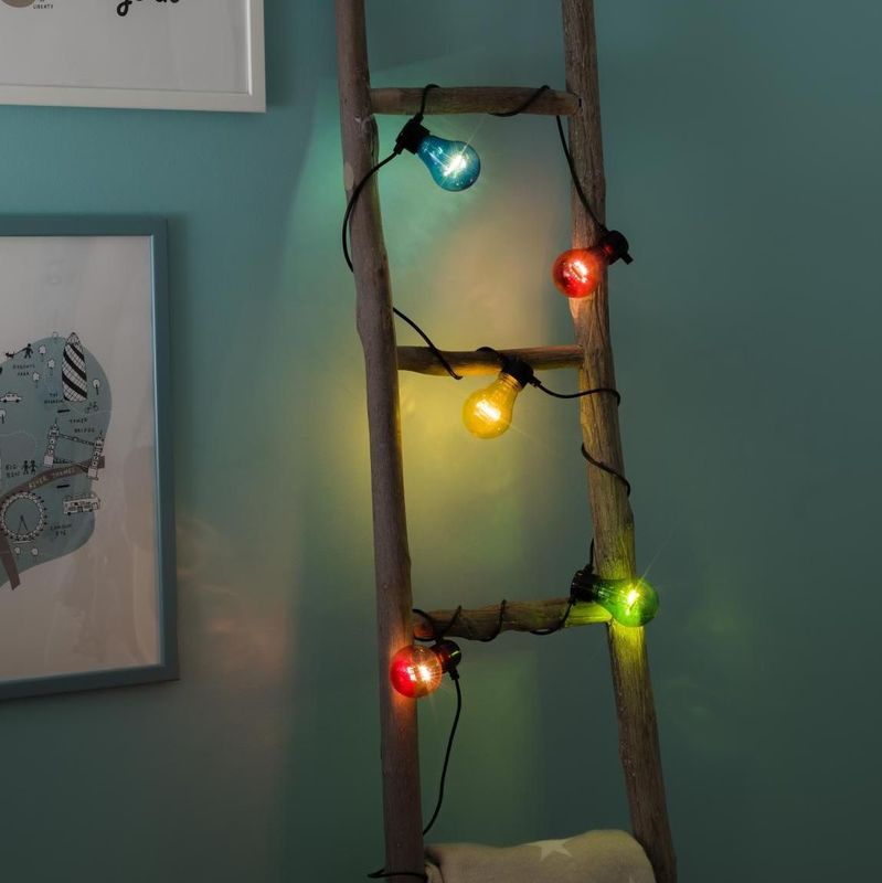 Konstsmide - LED Feestverlichting - Multicolor - 2 Meter - Zwart - 5 Bollen