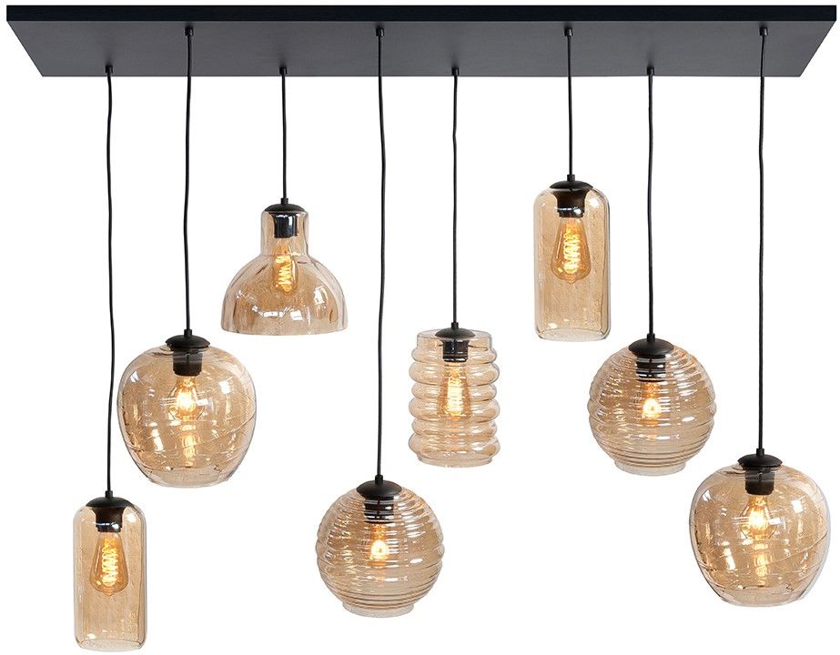 Hanglamp Amberglas Fantasy B130 x D35 cm