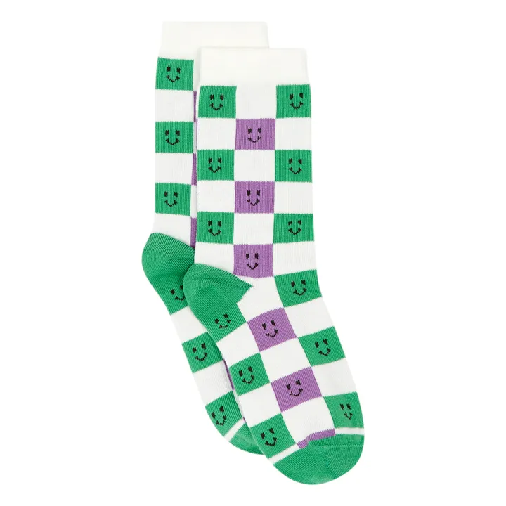 Hundred Pieces Chaussettes Chess | Blanc