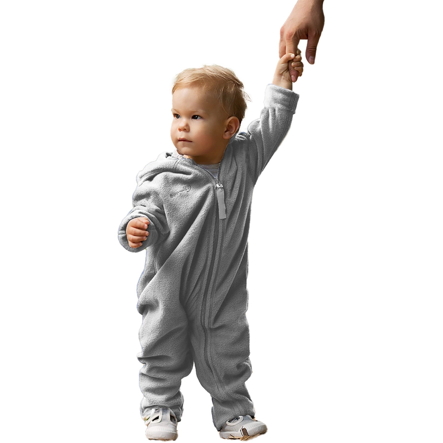 Hoppediz Overall Fleece-Overall mit Umschlagbündchen stone