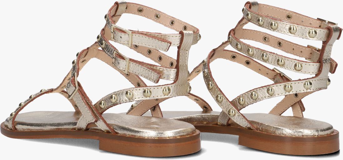 gouden stefano lauran platte sandalen 24202