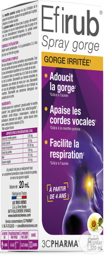 3C Pharma Efirub Spray Gorge Dès 4 Ans 20ml