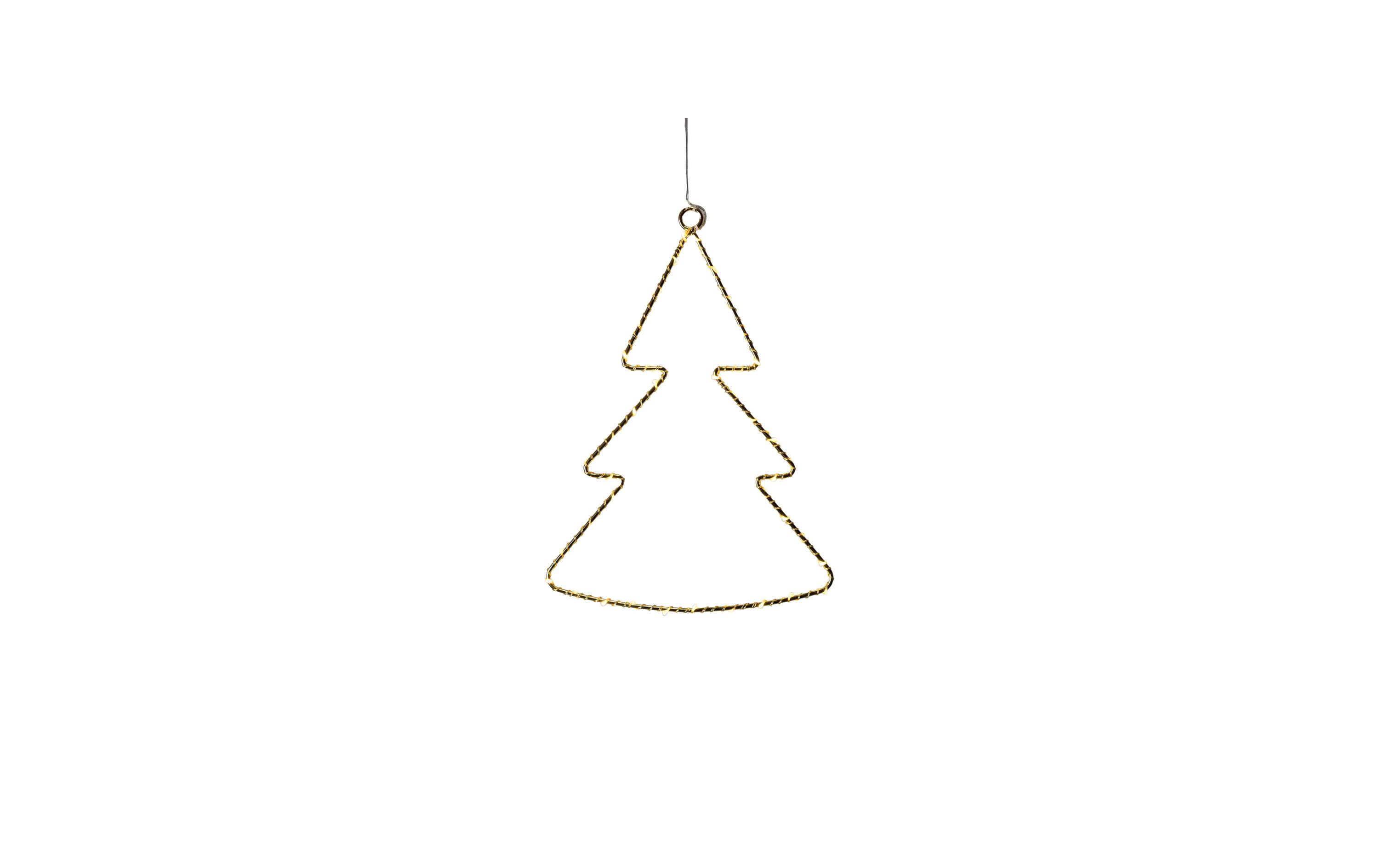 Fensterhänger Liva Tannebaum, 30 cm, GoldLED- Tannenbaum