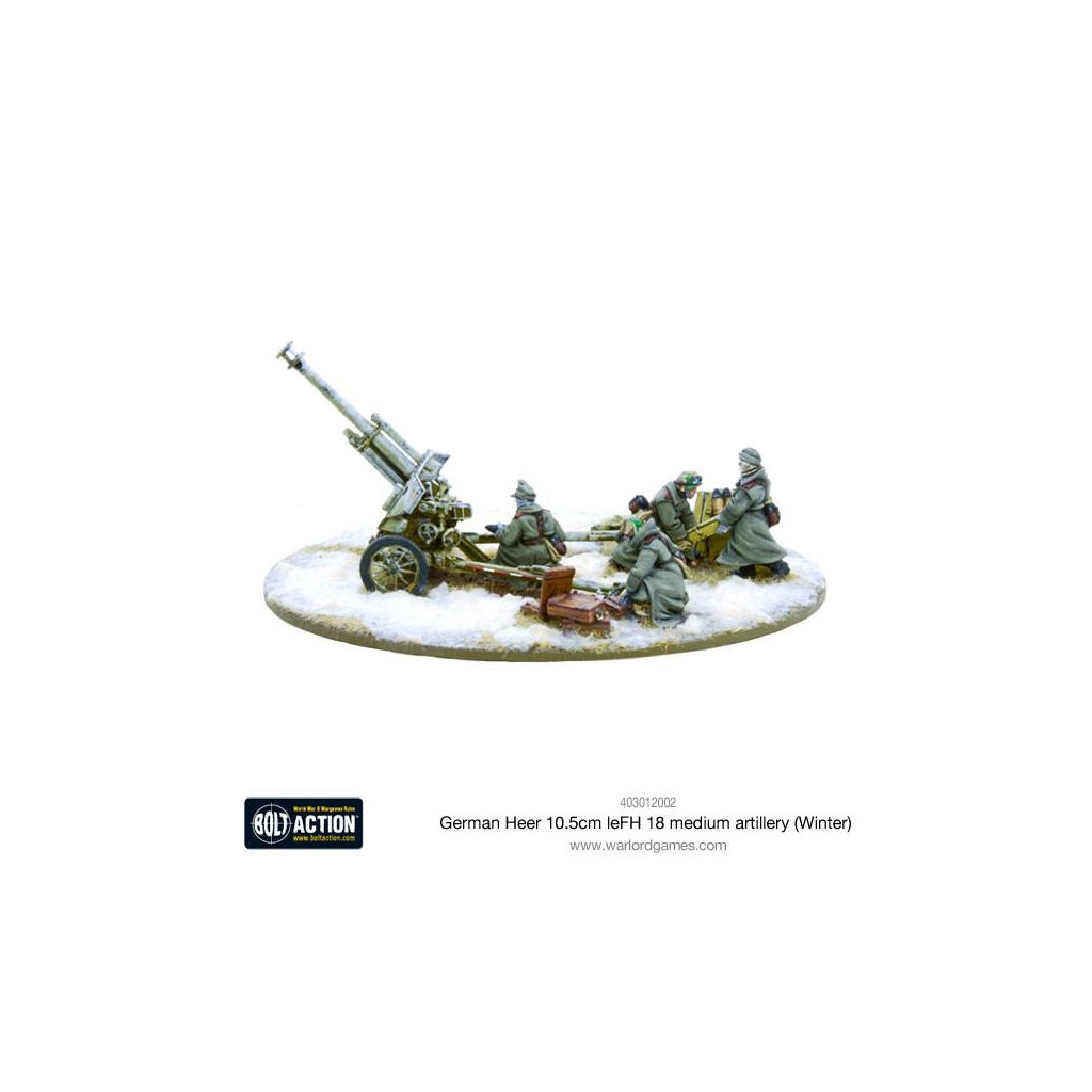 Bolt Action - German Heer 10.5cm leFH 18 Medium Artillery (Winter)